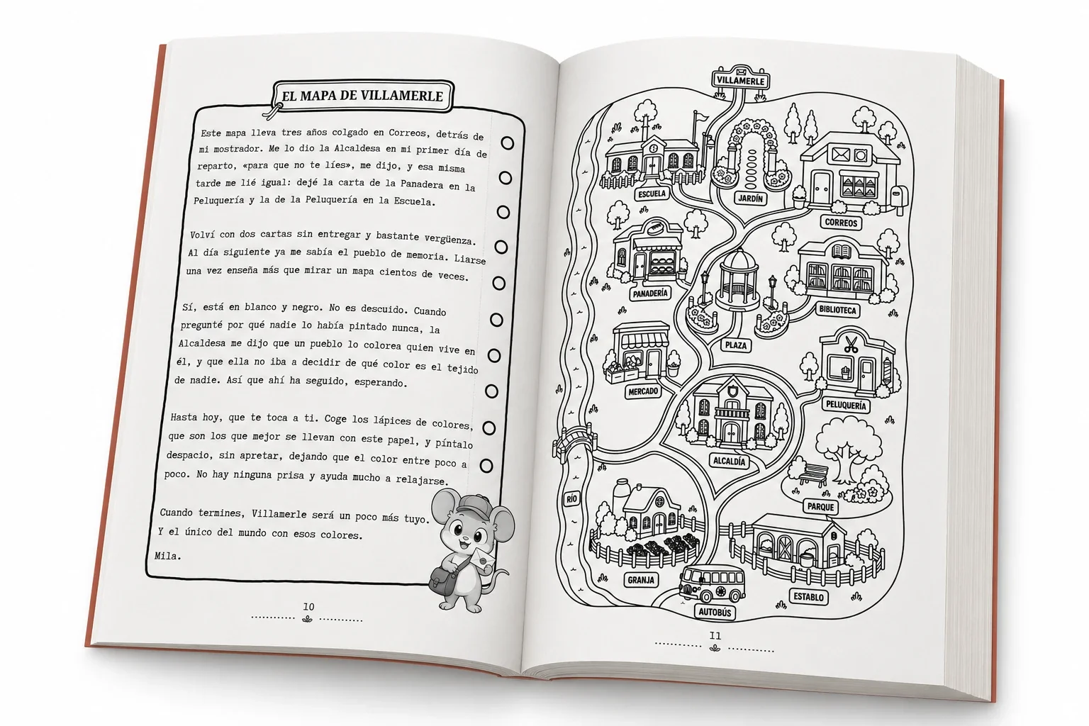 Libro abierto por el mapa de Villamerle